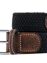Load image into Gallery viewer, Black Licorice Elastic Woven Belt - Indie Indie Bang! Bang!