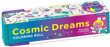Load image into Gallery viewer, Cosmic Dreams – Travel Friendly Mini Coloring Roll with Illustrations of Cats in Space and 4 Crayons - Indie Indie Bang! Bang!