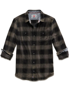 Shaw Vintage Washed Flannel Shirt - Black/Charcoal - Indie Indie Bang! Bang!