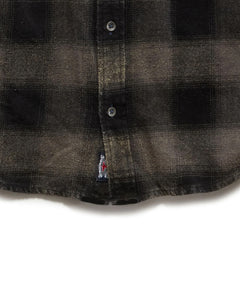 Shaw Vintage Washed Flannel Shirt - Black/Charcoal - Indie Indie Bang! Bang!