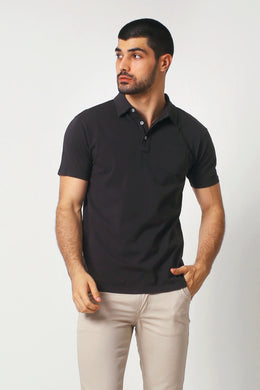 Washed Cotton Jersey Polo - Carbon - Indie Indie Bang! Bang!