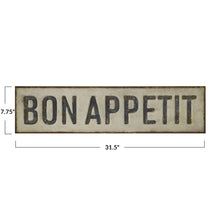 Load image into Gallery viewer, Bon Appetit Metal Wall Décor Sign - Indie Indie Bang! Bang!
