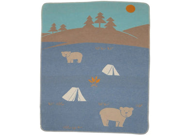 Camping Bears Baby Blanket