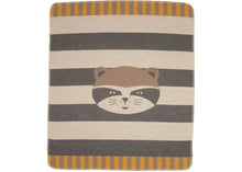 Load image into Gallery viewer, Gray Raccoon Baby Blanket - Indie Indie Bang! Bang!