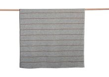 Load image into Gallery viewer, Luca Throw Structured Stripes Reversible Grey Blanket - Indie Indie Bang! Bang!