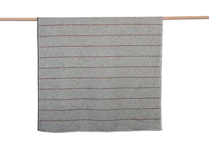 Luca Throw Structured Stripes Reversible Grey Blanket - Indie Indie Bang! Bang!
