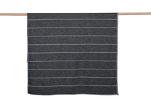 Load image into Gallery viewer, Luca Throw Structured Stripes Reversible Grey Blanket - Indie Indie Bang! Bang!