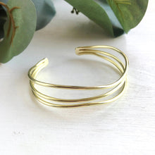Load image into Gallery viewer, Layered Waves Cuff - Gold - Indie Indie Bang! Bang!