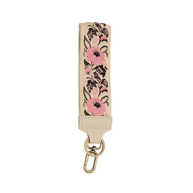 White & Pink Full Blooms Wristlet Keychain - Indie Indie Bang! Bang!