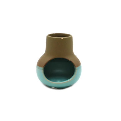 Turquoise Brown Ceramic Mini Chimney - Indie Indie Bang! Bang!