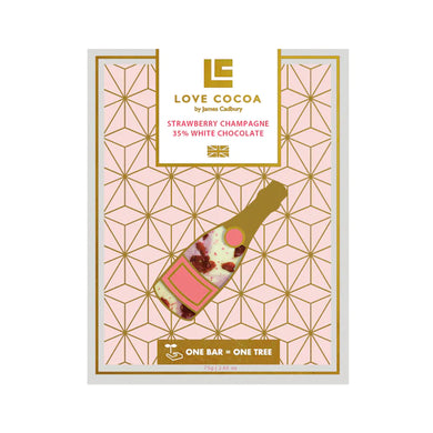 Love Cocoa Strawberry Champagne White Chocolate Bar - Indie Indie Bang! Bang!