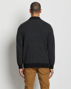 Shetland Half Zip Sweater Charcoal Black - Indie Indie Bang! Bang!
