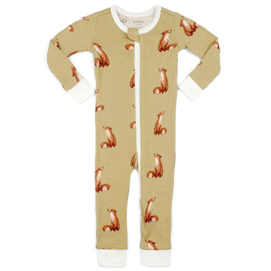 Gold Fox Organic Cotton Zipper Footed Romper - Indie Indie Bang! Bang!