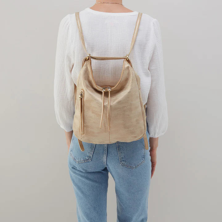 HOBO Merrin Gold Leaf Convertible Backpack Indie Indie Bang! Bang!