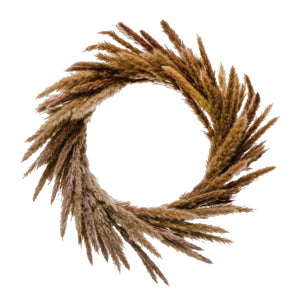 22" Dried Natural Reed Wreath - Indie Indie Bang! Bang!