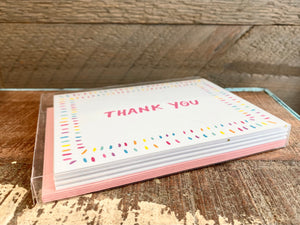Rainbow Confetti Thank You Boxed (Set of 6) - Indie Indie Bang! Bang!