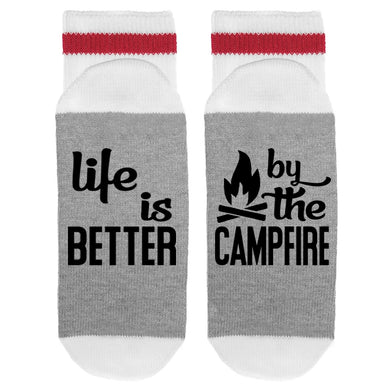 Life Is Better - By The Campfire Lumberjack Socks - Indie Indie Bang! Bang!