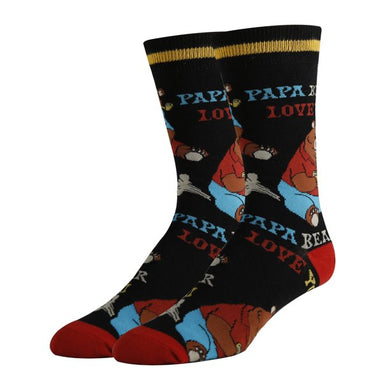 Papa Bear Men's Crew Socks - Indie Indie Bang! Bang!
