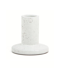 Load image into Gallery viewer, White Speckled Ceramic Taper Holders - Indie Indie Bang! Bang!