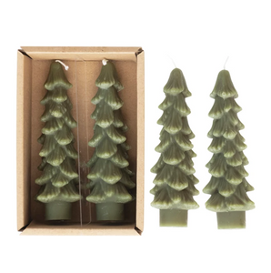 Unscented Tree Shaped Taper Candle 4-3/4" H - Indie Indie Bang! Bang!