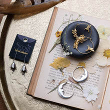 Load image into Gallery viewer, Refined Icon Earring - Moon Hoop/Gold