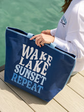 Load image into Gallery viewer, Wake, Lake, Sunset, Repeat Tote - Indie Indie Bang! Bang!