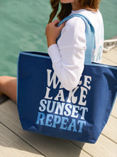 Load image into Gallery viewer, Wake, Lake, Sunset, Repeat Tote - Indie Indie Bang! Bang!