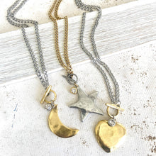 Load image into Gallery viewer, Star, Moon, Heart Mixed Metal Necklaces