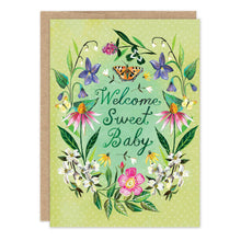 Load image into Gallery viewer, Garden Welcome Sweet Baby Card - Indie Indie Bang! Bang!