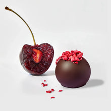 Load image into Gallery viewer, Dark Chocolate Cherry Truffle Gift Box: 65% Cacao, Vegan