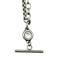 Load image into Gallery viewer, Stainless Steel Mixed Chain T-Bar Swarovski Crystal Necklace