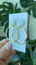 Load image into Gallery viewer, Stacee Statement Dangles: Neutral Speckled