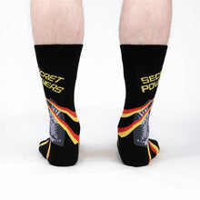 Load image into Gallery viewer, Secret Powers Men's Crew Socks - Indie Indie Bang! Bang!