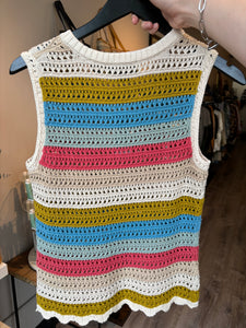 Sandshell Stripe Tank Sweater