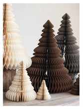 Load image into Gallery viewer, Paper Folding Honeycomb Trees w/ Gold Glitter, Brown, Set of 3 - Indie Indie Bang! Bang!