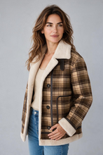 Load image into Gallery viewer, Fur Trim Plaid Peacoat | MD'M - Indie Indie Bang! Bang!