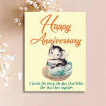 Load image into Gallery viewer, Happy Anniversary Kitten Card