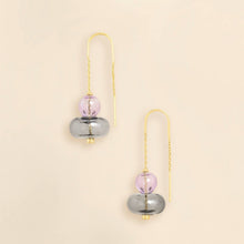 Load image into Gallery viewer, Refined Glass Stacked Threader - Lavender/Smoke/Gold