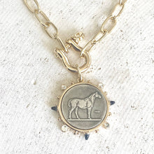 Load image into Gallery viewer, Horse Coin Shackle Necklace