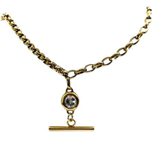 Load image into Gallery viewer, Stainless Steel Mixed Chain T-Bar Swarovski Crystal Necklace