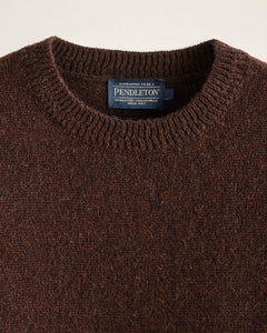 Pendleton | Shetland Crew Sweater - Espresso Heather