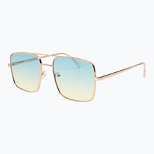 Load image into Gallery viewer, Drifter - Vintage Gradient Square Aviator Sunglasses: Gold/Green - Indie Indie Bang! Bang!