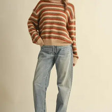 Load image into Gallery viewer, Tan Multi-Stripe Sweater