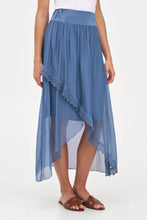 Load image into Gallery viewer, Women's Knit/Woven Combo Skirt - Marine - Indie Indie Bang! Bang!
