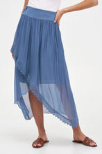 Load image into Gallery viewer, Women's Knit/Woven Combo Skirt - Marine - Indie Indie Bang! Bang!