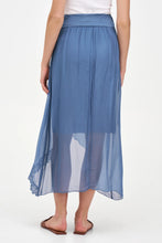 Load image into Gallery viewer, Women's Knit/Woven Combo Skirt - Marine - Indie Indie Bang! Bang!