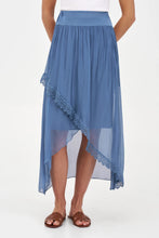 Load image into Gallery viewer, Women's Knit/Woven Combo Skirt - Marine - Indie Indie Bang! Bang!