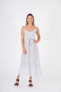 Striped Woven Slip Dress - Indie Indie Bang! Bang!