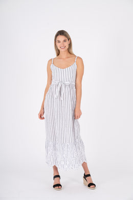 Striped Woven Slip Dress - Indie Indie Bang! Bang!