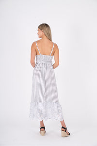 Striped Woven Slip Dress - Indie Indie Bang! Bang!